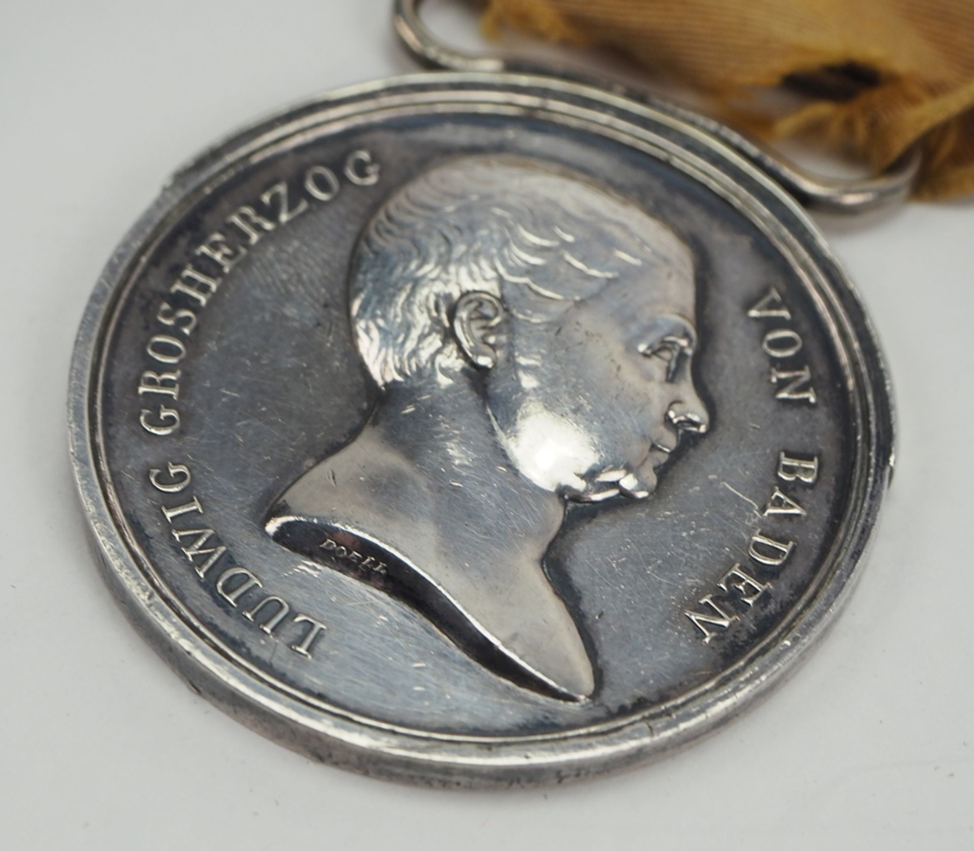 Baden: Silberne Zivilverdienstmedaille Großherzog Ludwig von Baden (1820-1827). - Bild 3 aus 5