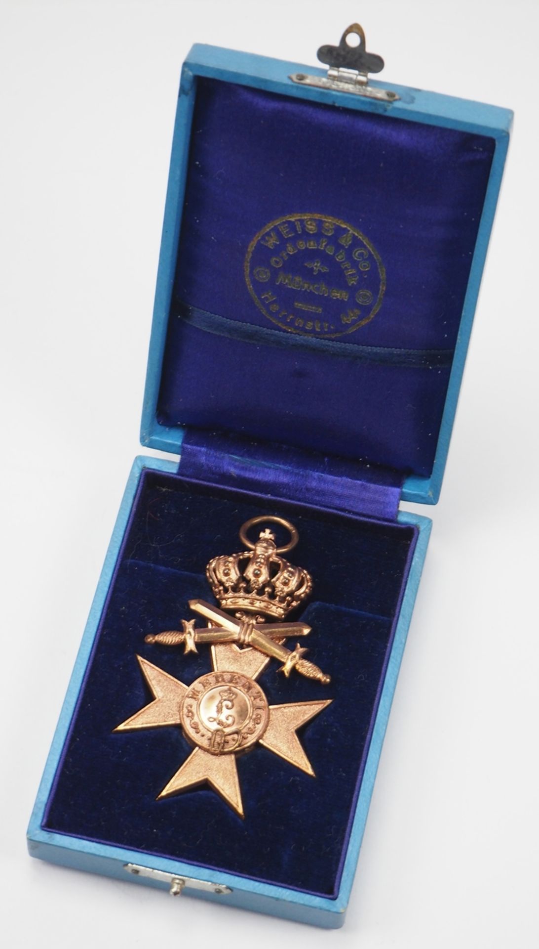 Bayern: Militär-Verdienstkreuz, 3. Klasse mit der Krone und Schwertern, im Etui.