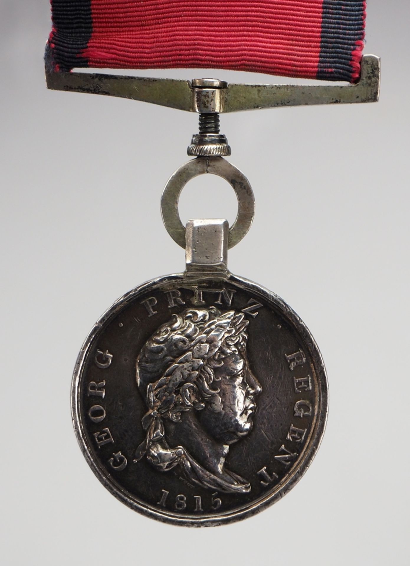 Hannover: Waterloo-Medaille eines Corporal des Husaren Regiment "Prinz Regent".