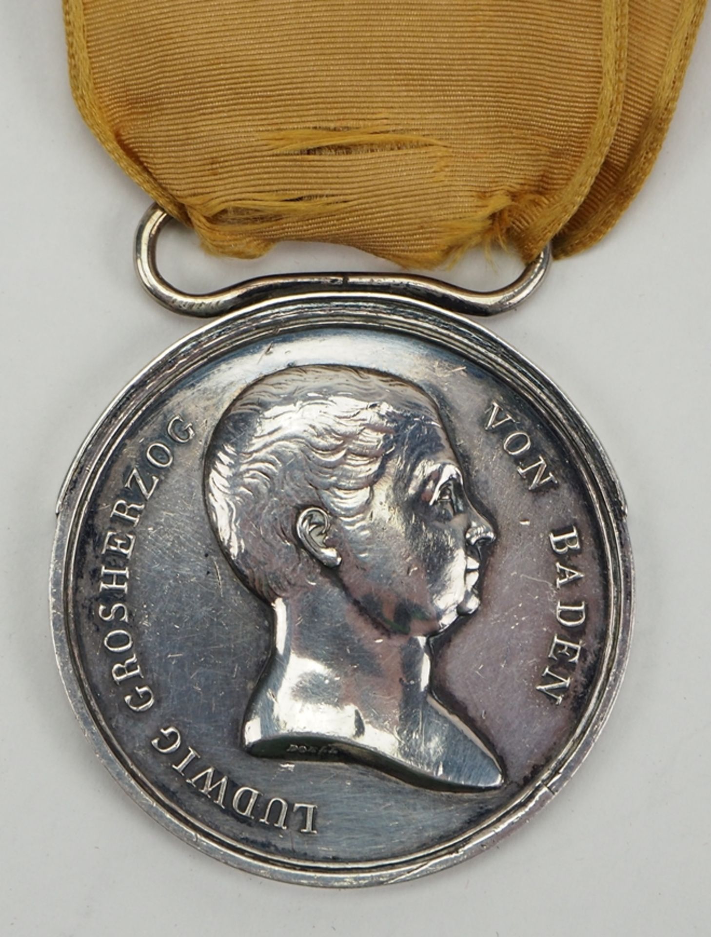Baden: Silberne Zivilverdienstmedaille Großherzog Ludwig von Baden (1820-1827). - Bild 2 aus 5