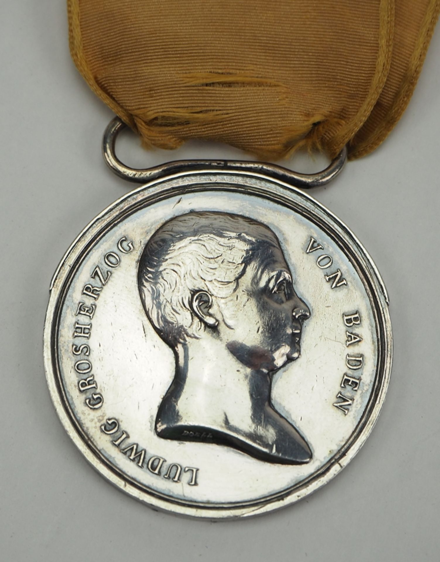 Baden: Silberne Zivilverdienstmedaille Großherzog Ludwig von Baden (1820-1827).