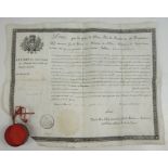 Frankreich: Orden des Hl. Ludwig, Ritterkreuz Urkunde 1816.