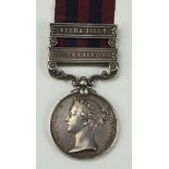 Großbritannien: India General Service Medal, mit den Gefechtsspangen BURMA 1885-7 / 1887-89.