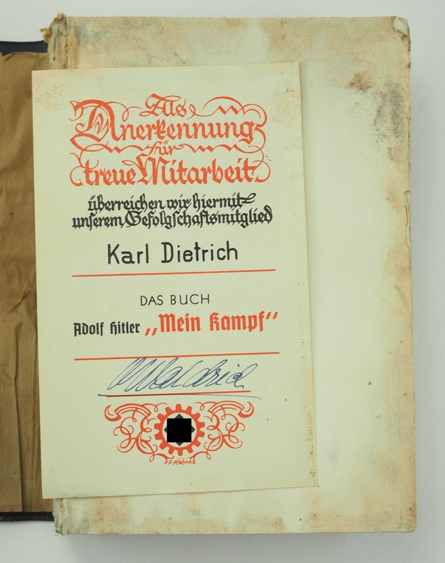 Hitler, Adolf: Mein Kampf - Jubiläumsausgabe. - Image 2 of 3