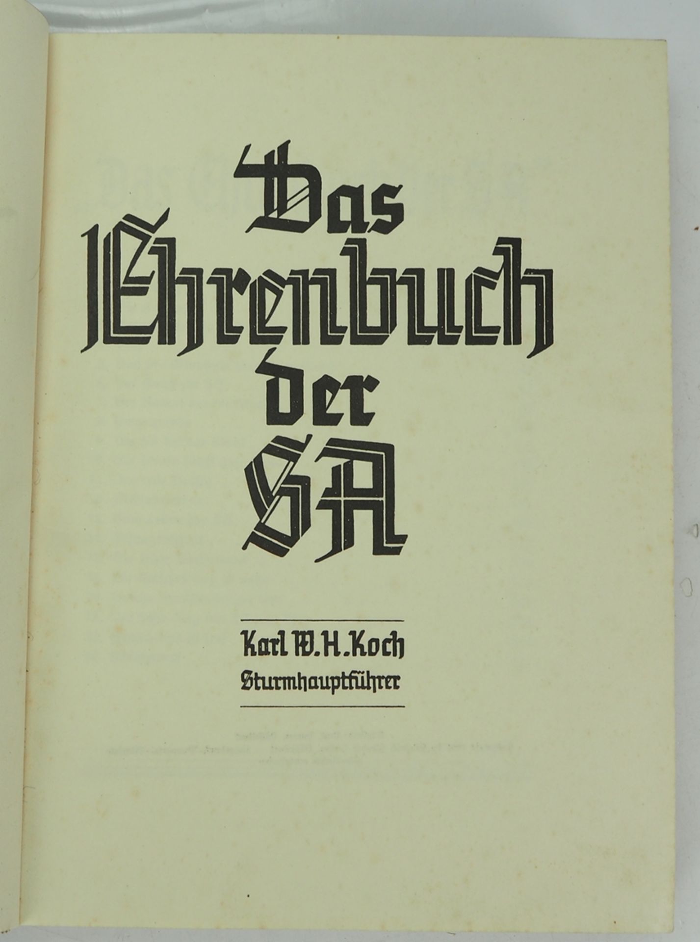 Koch, Karl: Ehrenbuch der SA. - Image 2 of 3