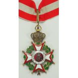 Monaco: Orden des heiligen Karl, 3. Modell (seit 1863), Komturkreuz.