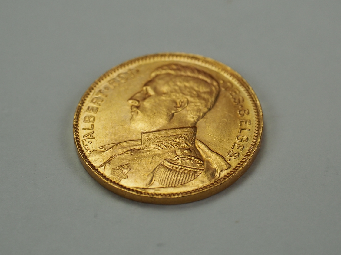 Belgien: 20 Francs 1914 - GOLD. - Image 3 of 3