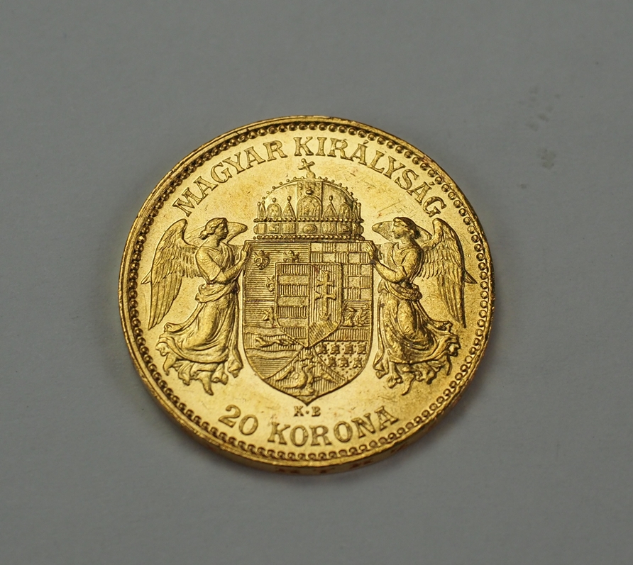 Ungarn: 20 Kronen 1894 - GOLD. - Image 2 of 2