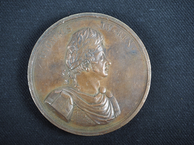 Großbritannien: Bronze-Medaille auf König Georg IV. 1823. - Image 2 of 3