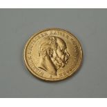 Preussen: 20 Mark 1882 - GOLD.