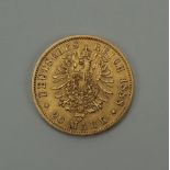 Preussen: 20 Mark 1888 - GOLD.