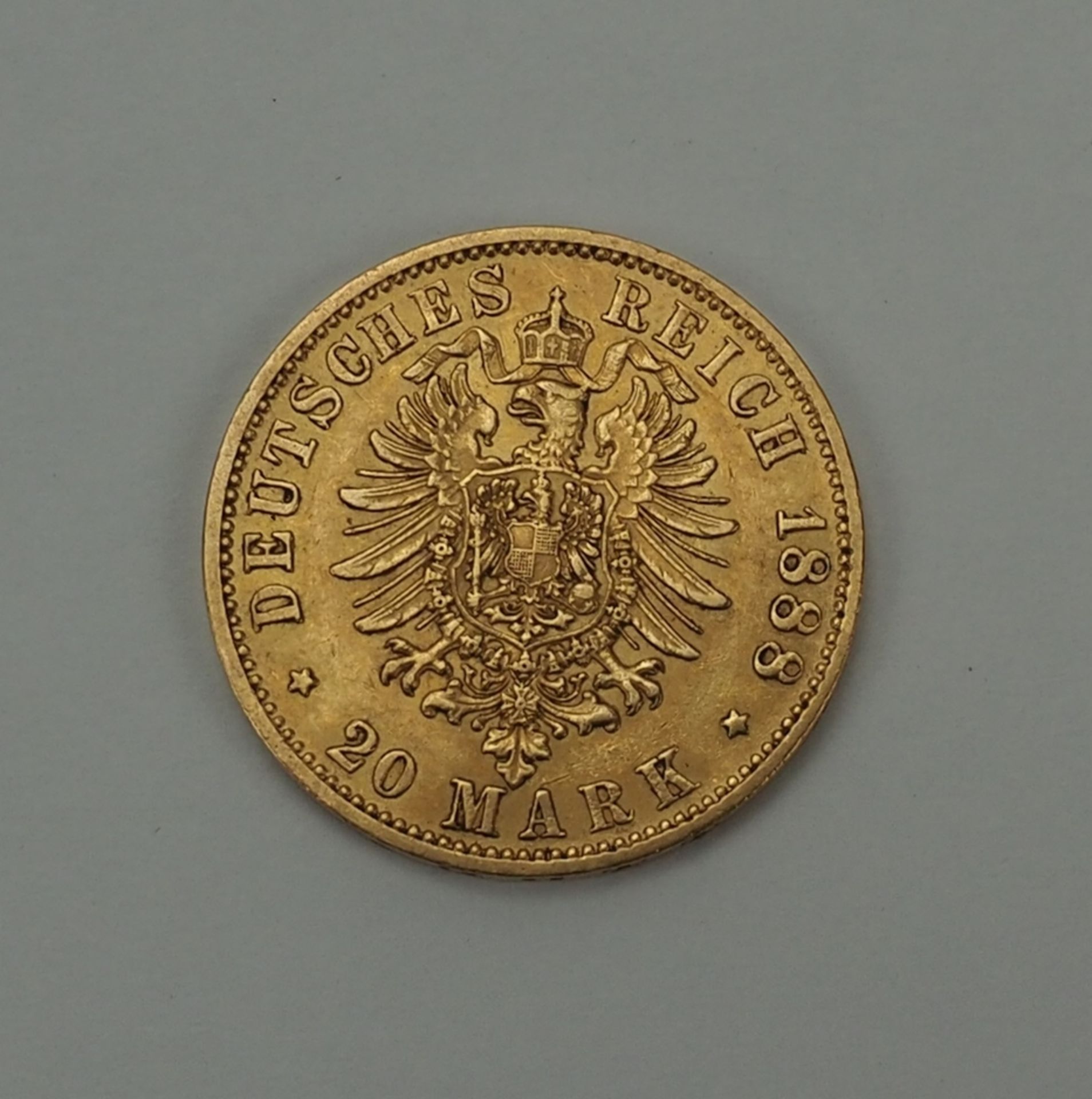 Preussen: 20 Mark 1888 - GOLD.