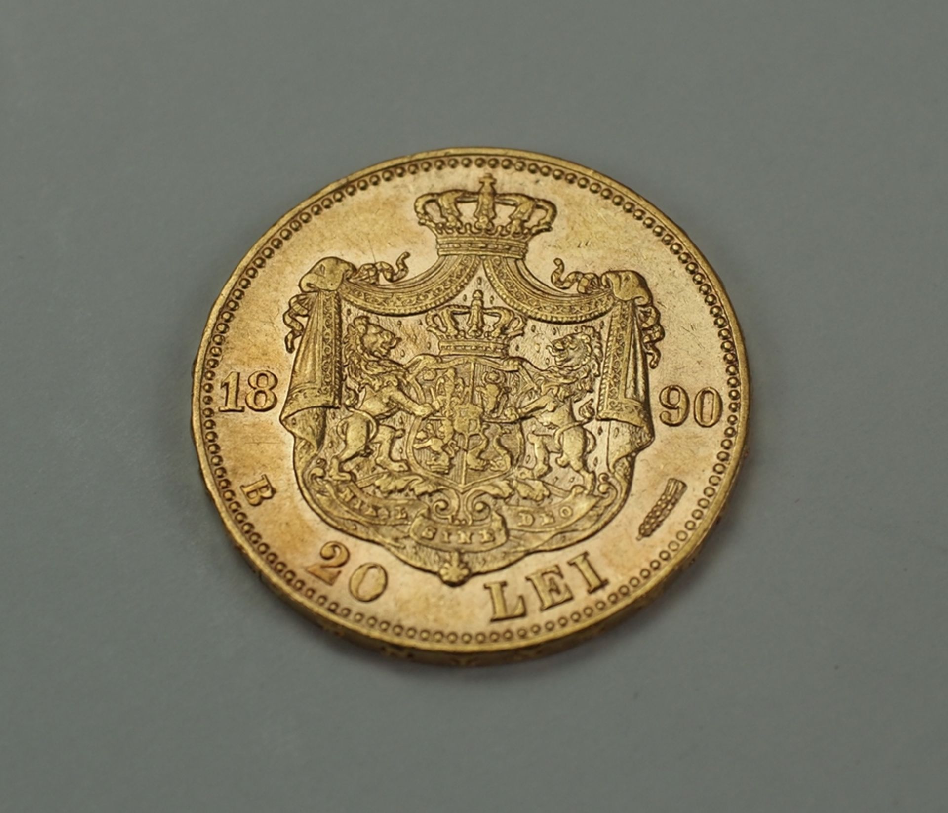 Rumänien: 20 Lei 1890 - GOLD. - Image 2 of 2