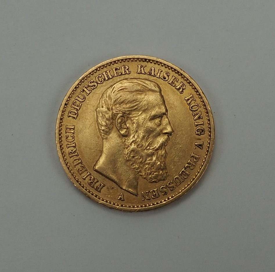 Preussen: 20 Mark 1888 - GOLD. - Image 2 of 2