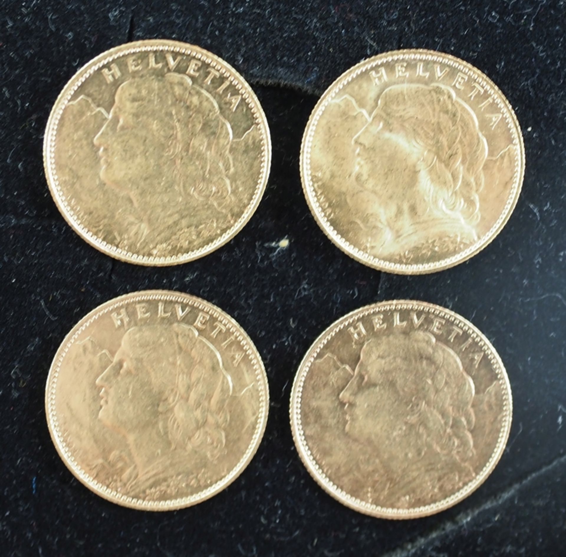 Schweiz: 10 Franc GOLD - 4 Exemplare. - Image 2 of 2