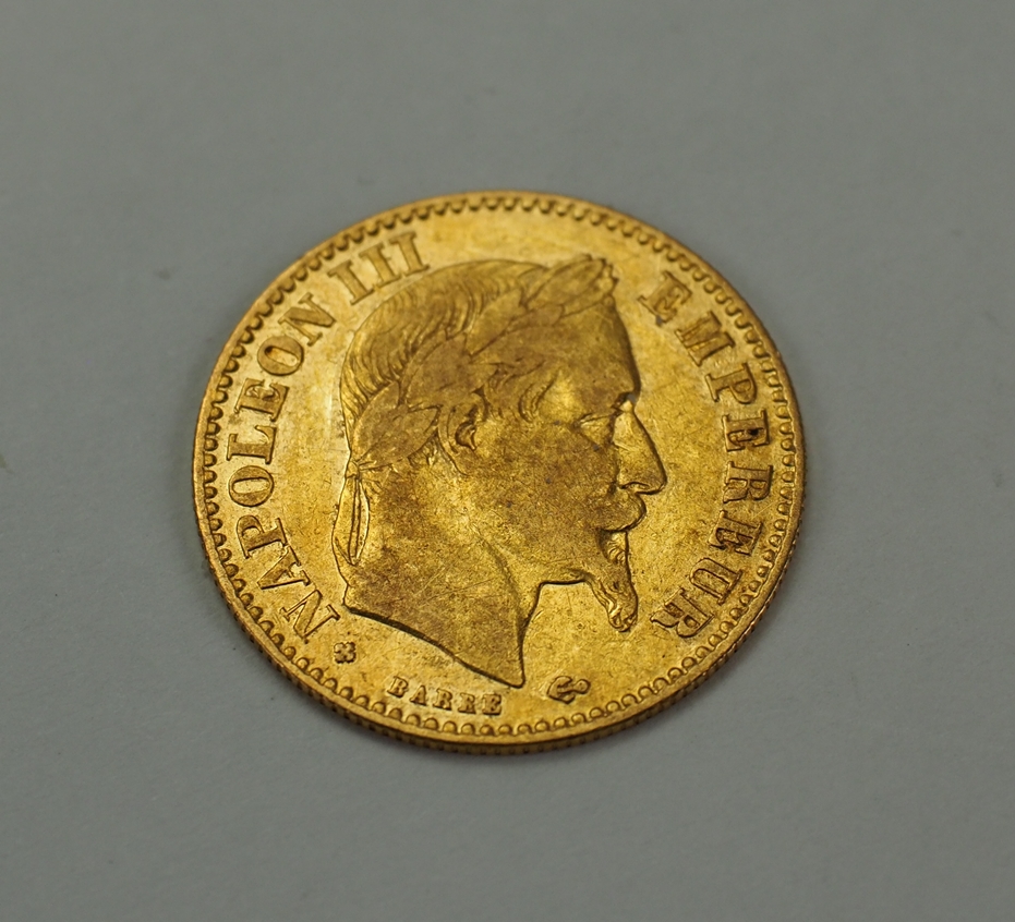 Frankreich: 10 Francs 1862 - GOLD.