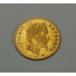 Frankreich: 10 Francs 1862 - GOLD.