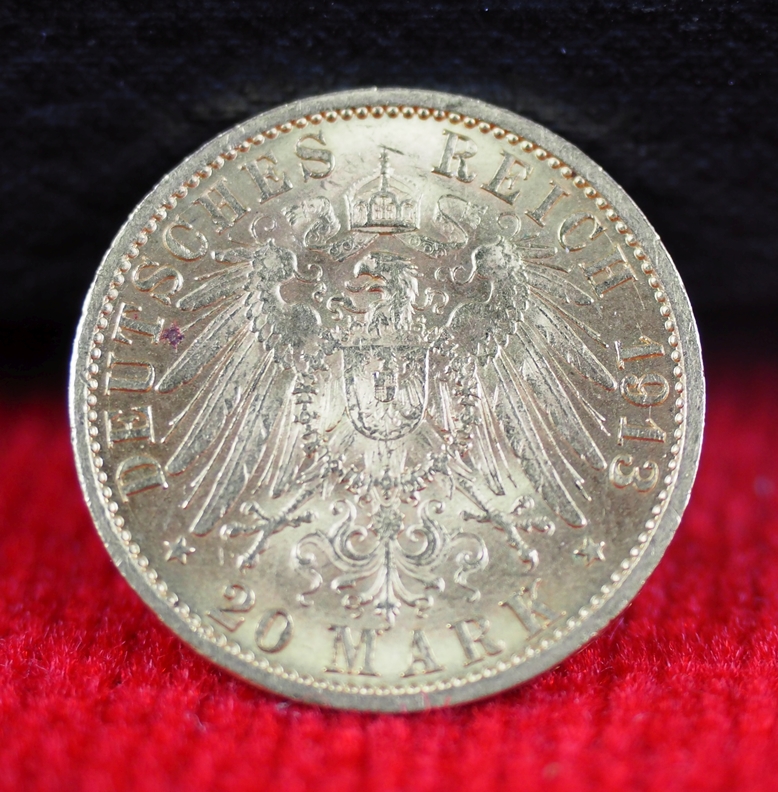 Preussen: 20 Mark 1913 - GOLD. - Image 2 of 2
