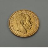 Preussen: 20 Mark 1883 - GOLD.