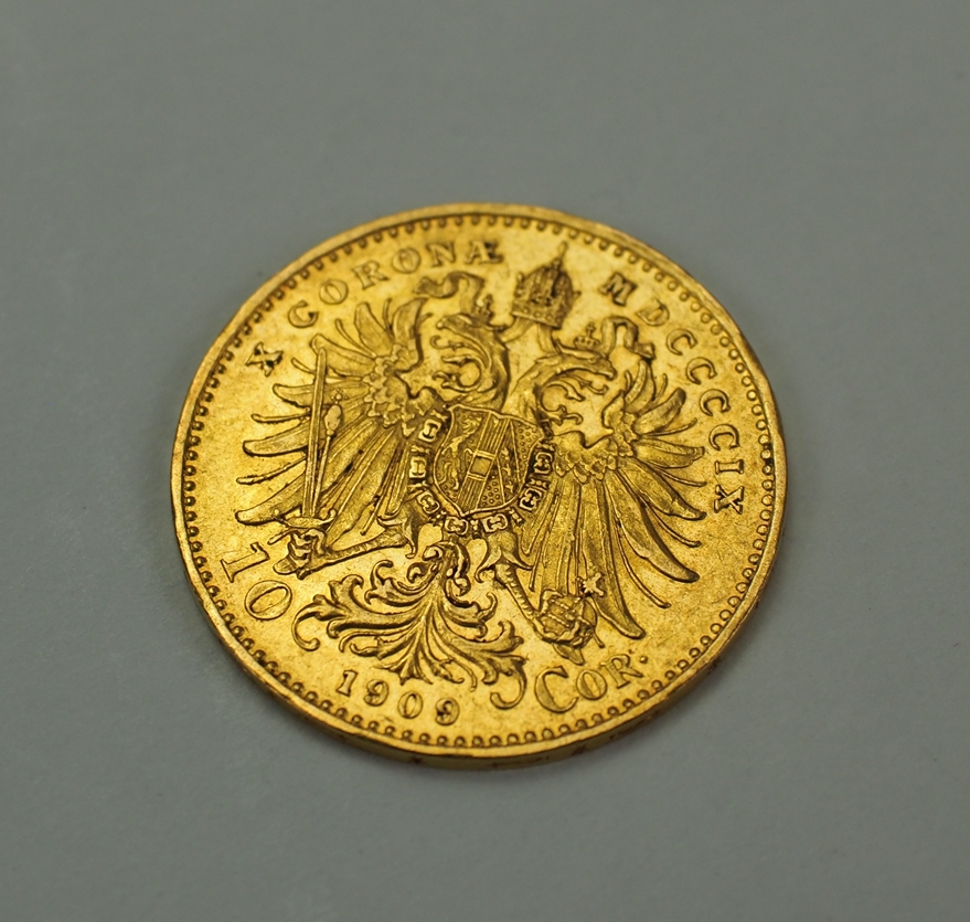 Österreich-Ungarn: 10 Kronen 1909 - GOLD. - Image 2 of 2