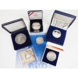 International: Münze und Medaille - 6 Exemplare u.a. SILBER.