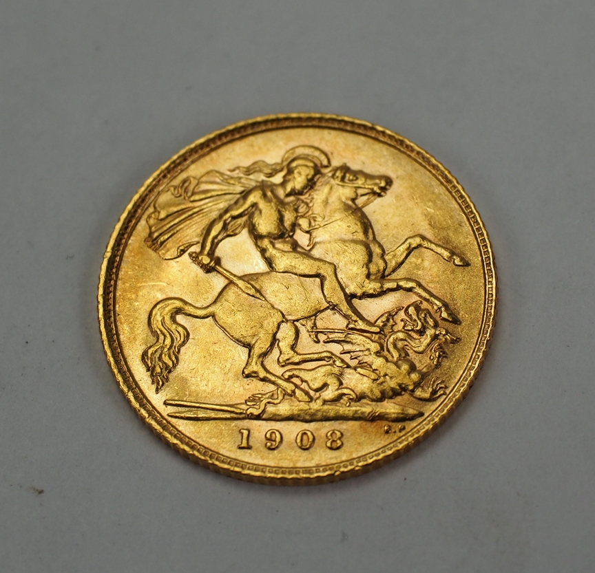 Großbritannien: Sovereign 1908 - GOLD. - Image 2 of 2