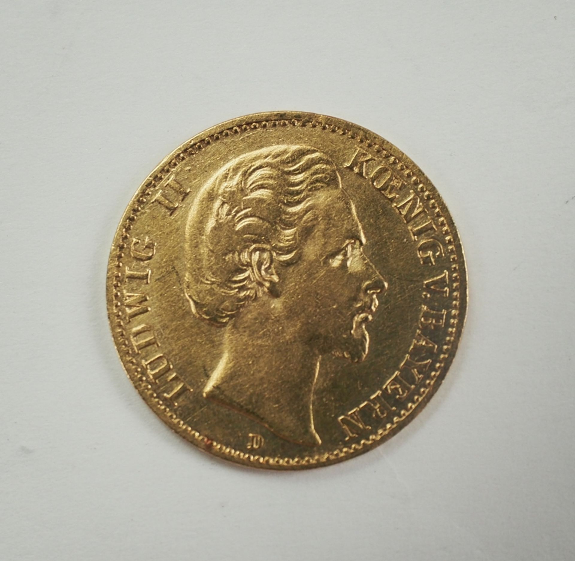 Bayern: 10 Mark 1878 - GOLD. - Image 3 of 3