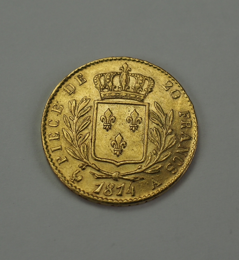 Frankreich: 20 Francs 1814 - GOLD. - Image 2 of 2