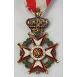 Monaco: Orden des heiligen Karl, 3. Modell (seit 1863), Offizierskreuz.