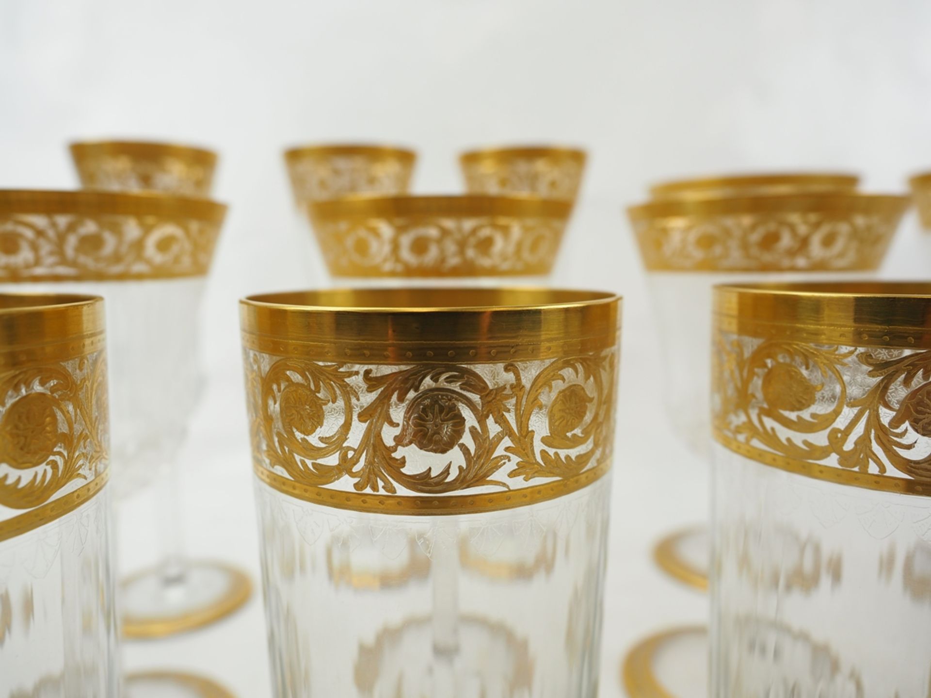 Cristalleries de Saint Louis: Konvolut 'Thistle Gold'. - Image 2 of 6