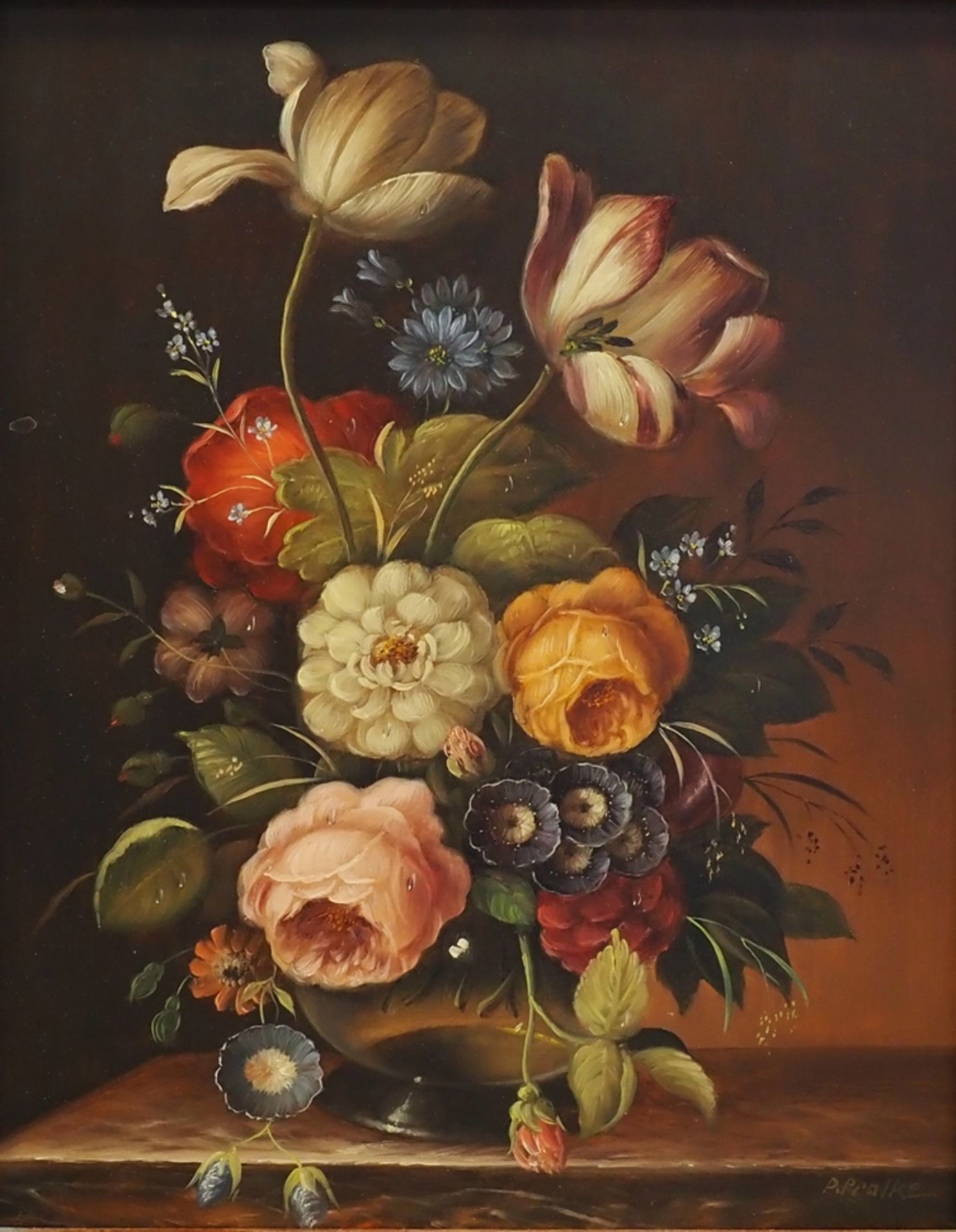2 Gemälde (Blumenstillleben). - Image 6 of 10