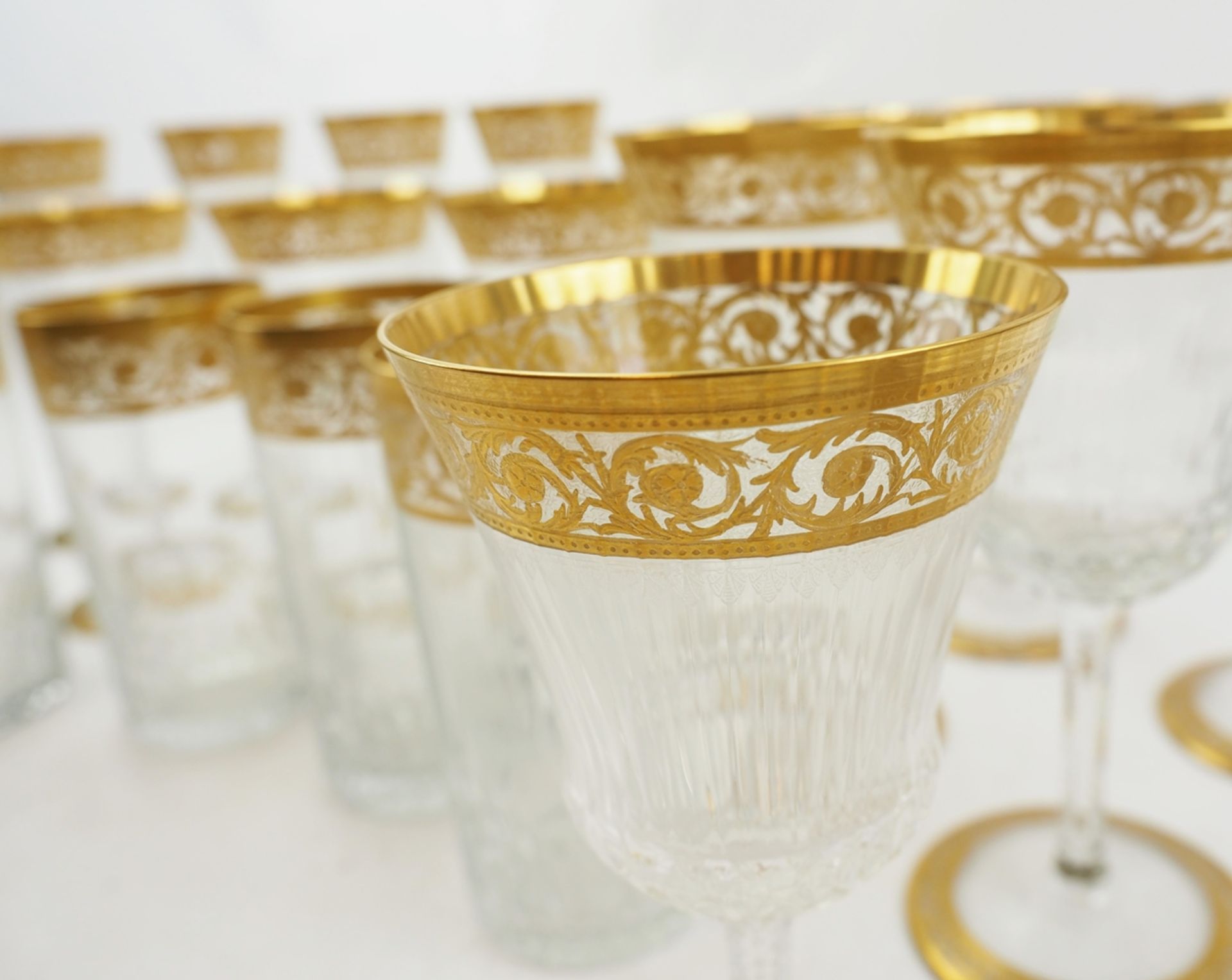 Cristalleries de Saint Louis: Konvolut 'Thistle Gold'. - Image 3 of 6