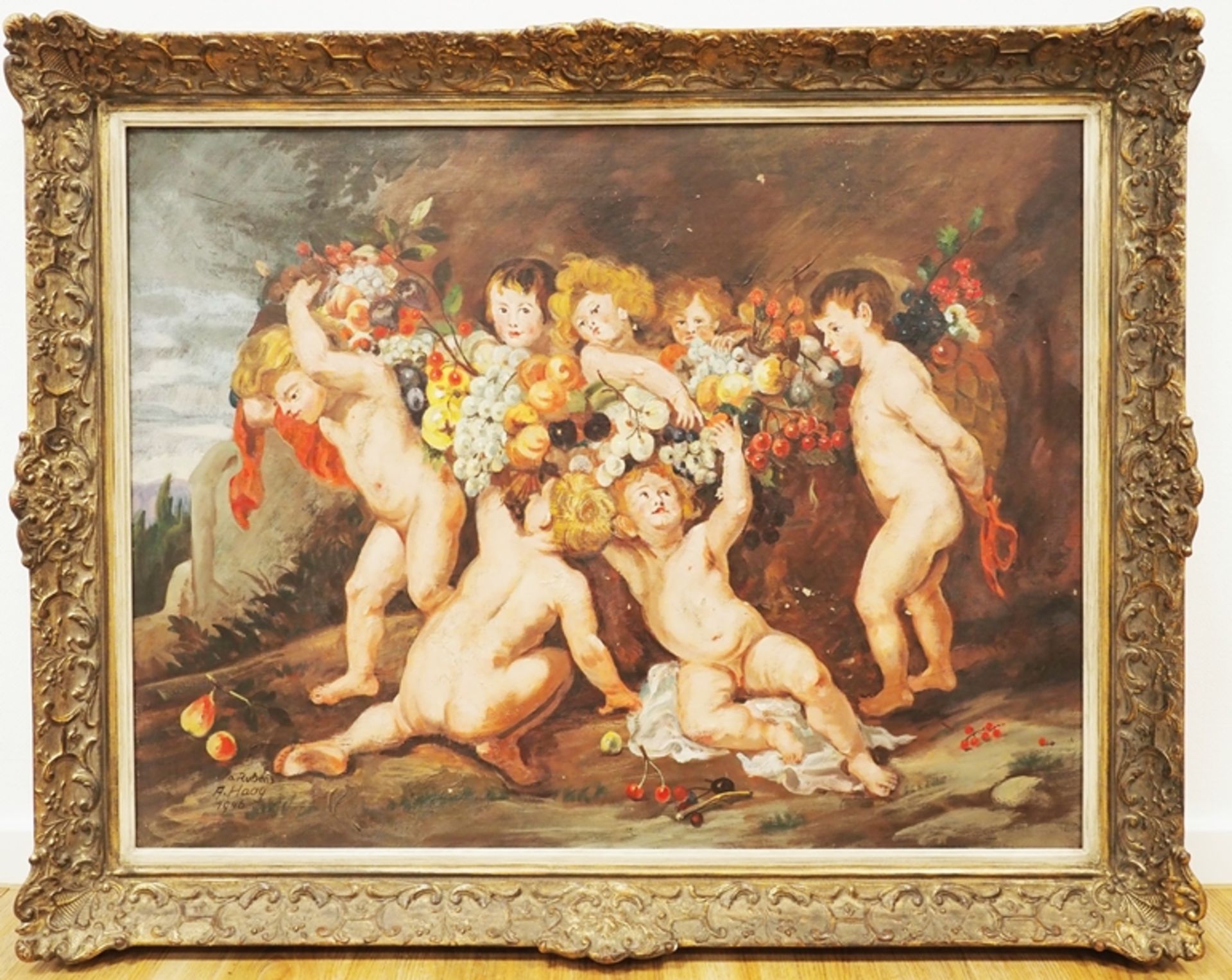 Haag, Alfred: 'Der Früchtekranz', nach Rubens. - Image 2 of 9