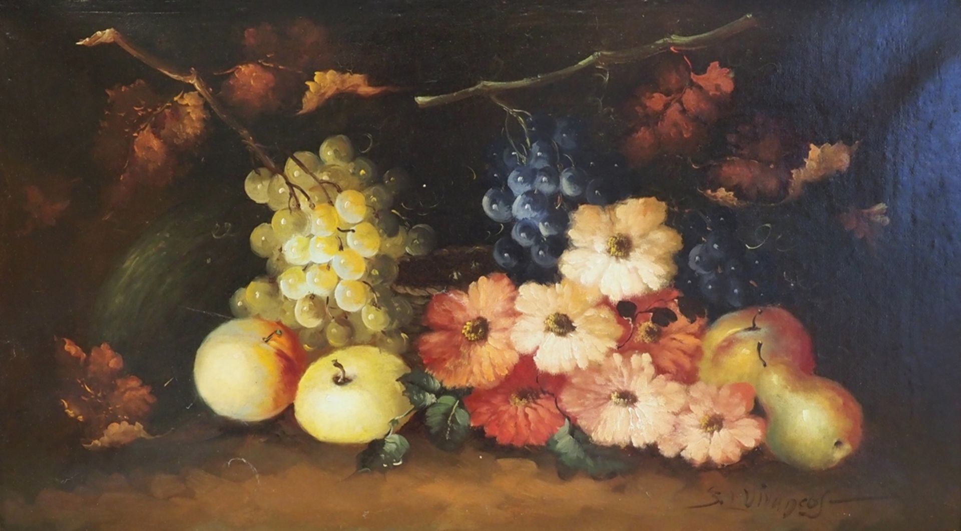 2 Gemälde (Blumenstillleben).