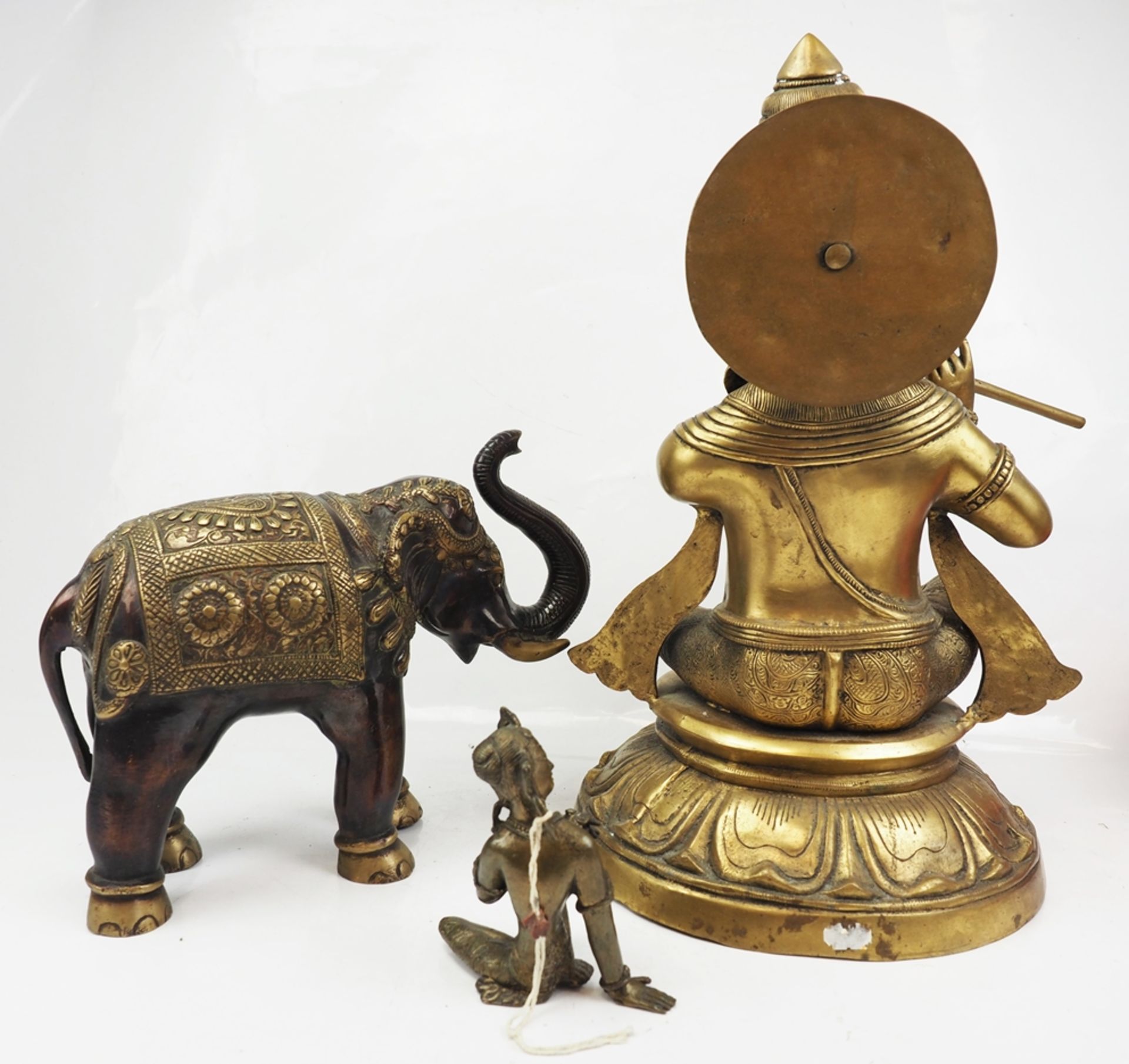 Indien: 3 Bronzefiguren. - Image 5 of 9