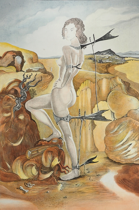 Salvador Dalí, Kostüm für einen Akt mit Dorschschwanz, 1984.