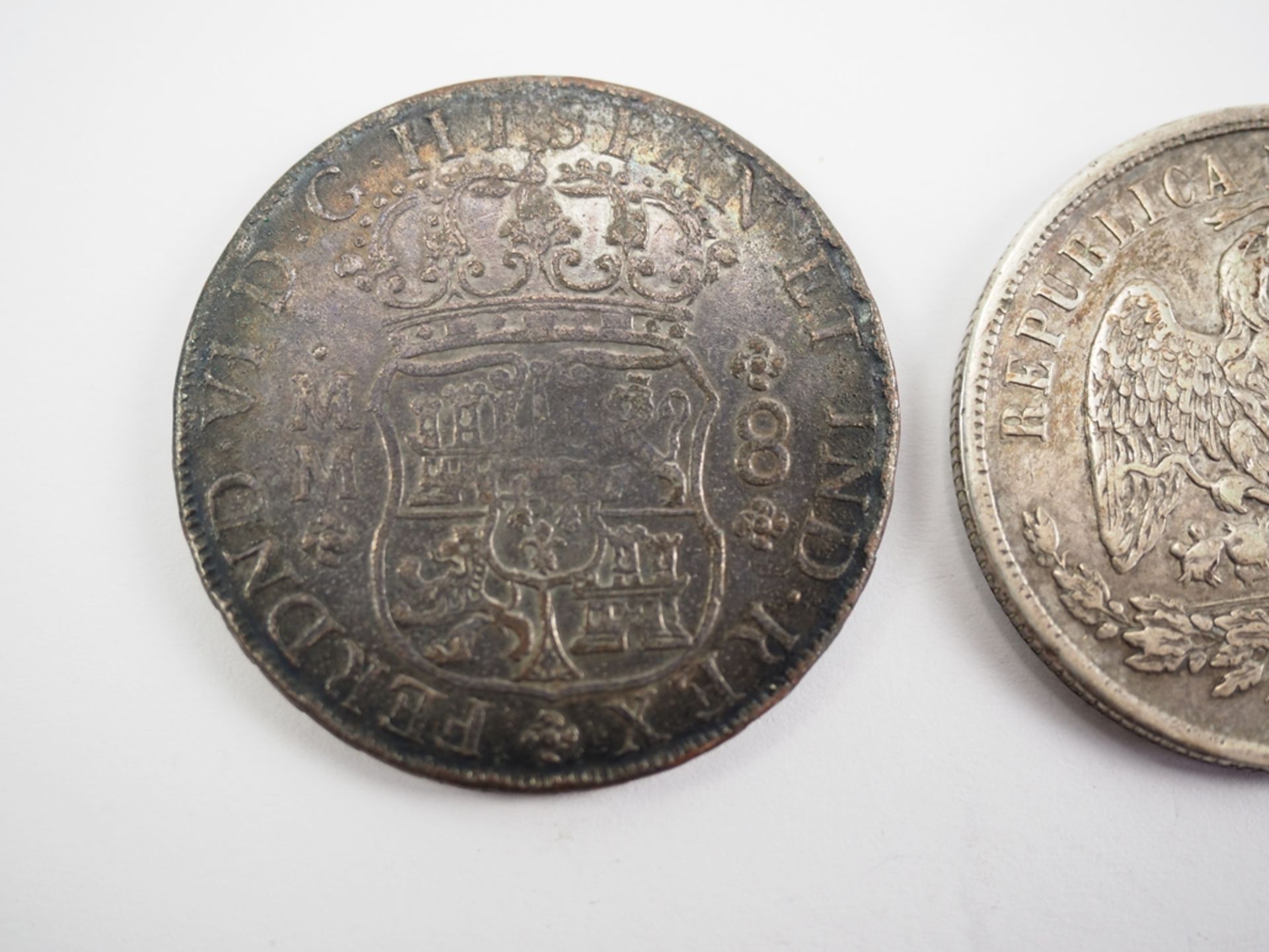 Mexiko: 1 Perso 1870 SILBER und 8 Reales (Ferdinand VI) 1756.  - Bild 4 aus 4