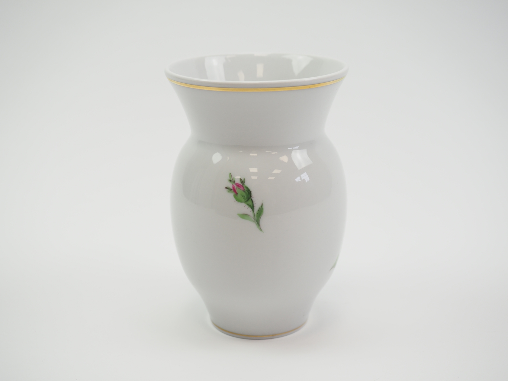 Meissen Porzellanvase 'Meissener Rote Rose', 1. Wahl. - Image 3 of 6