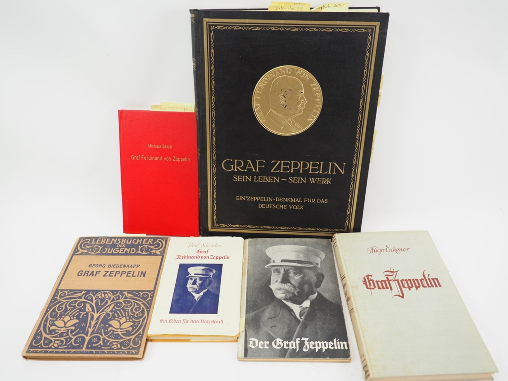 Monografien/ Biografien Graf Ferdinand von Zeppelin, u.a. Dr. L. Fischer, 1929. 