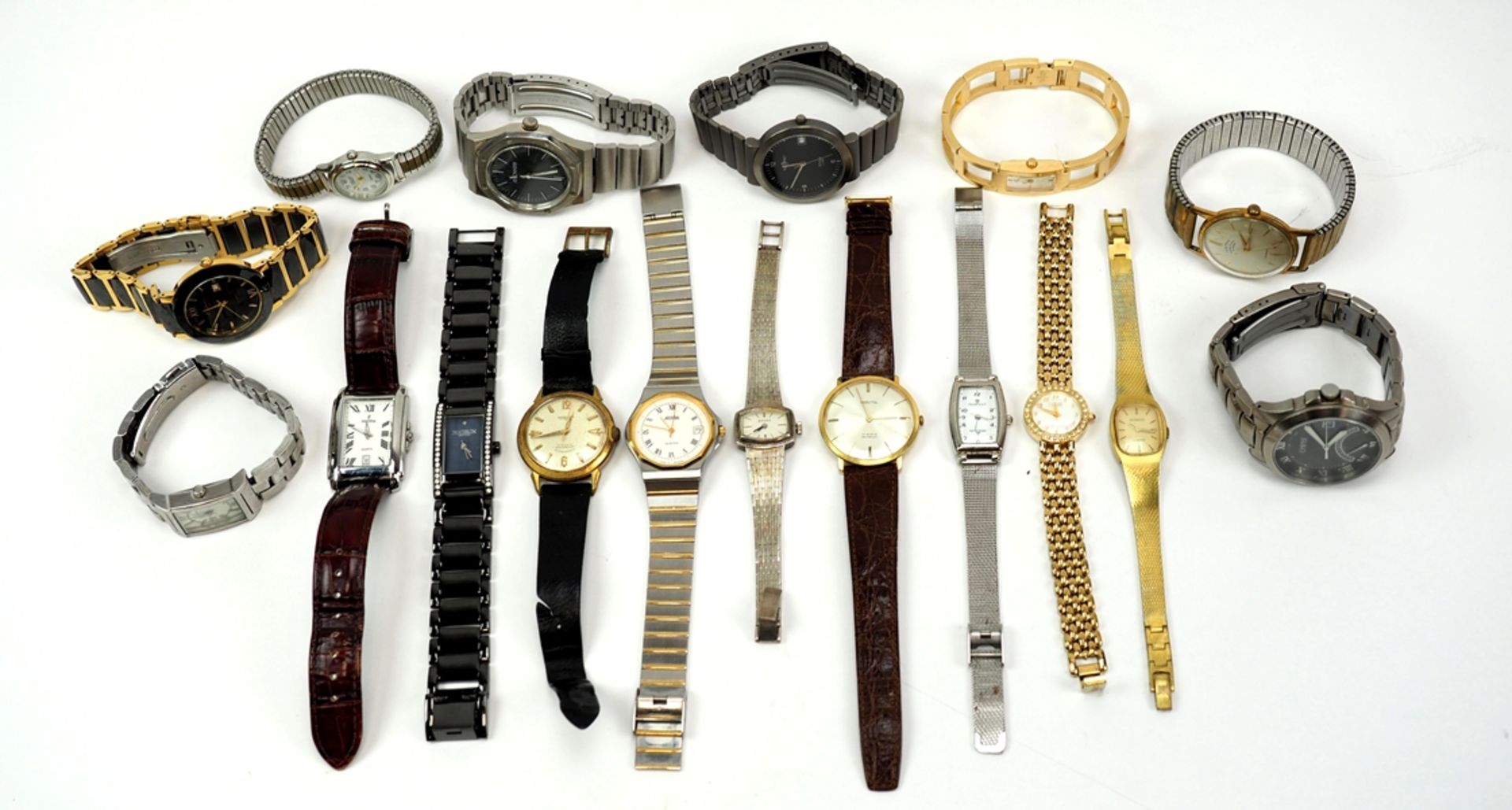 Konv. Vintage-Armbanduhren, überw. Art déco: Bifora u. Dugena u.a.