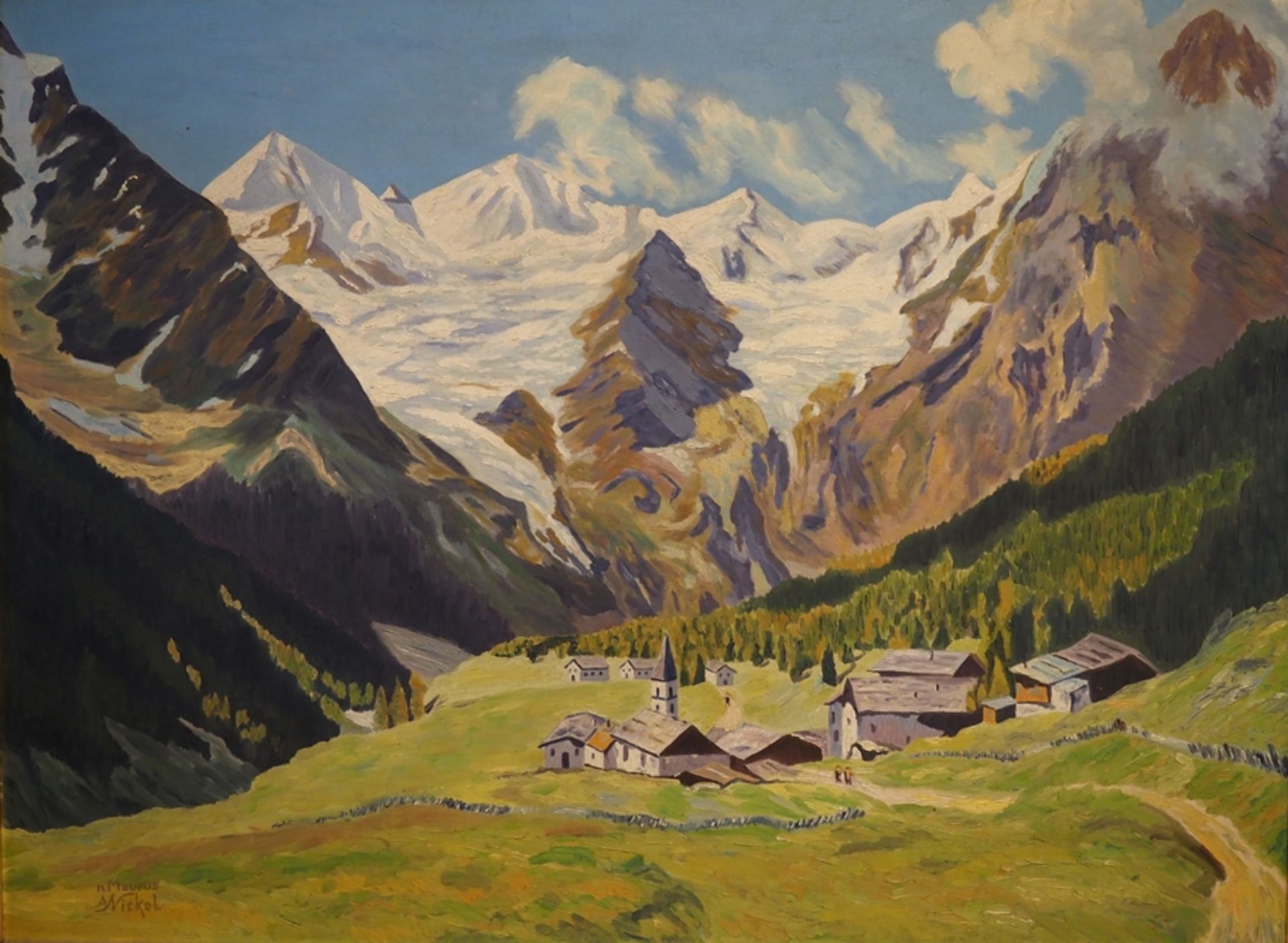 Große Schweizer Gebirgslandschaft nach Hanns Maurus (1901-1942).  - Bild 2 aus 7