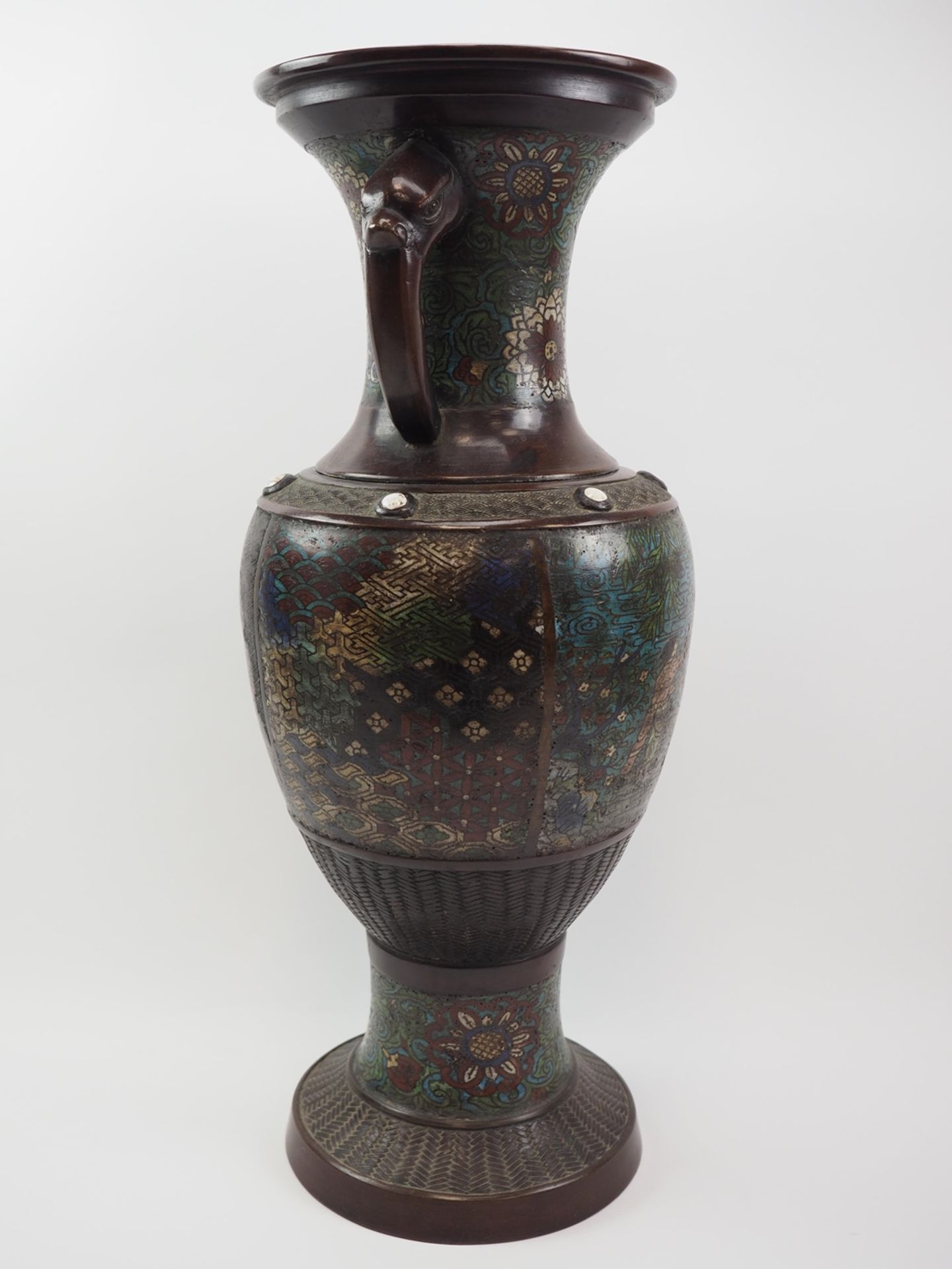 Japan: Bodenvase - Cloisonné. - Image 2 of 7