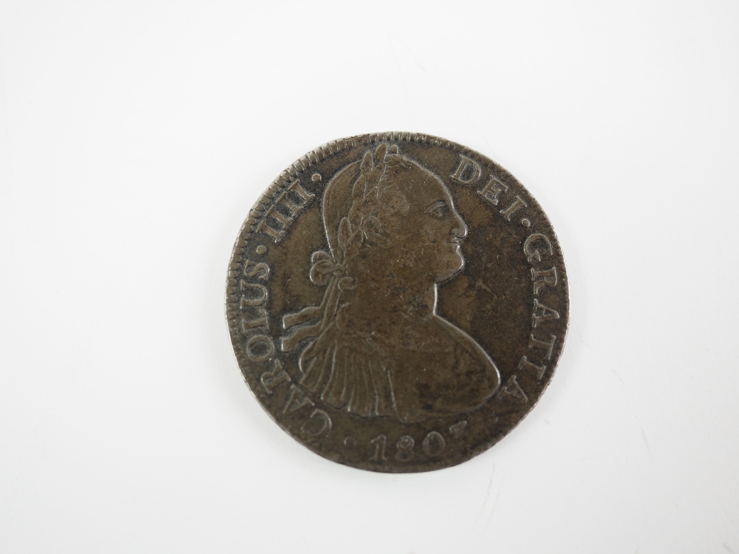 Spanien: 8 Reales Carlos IV (1788-1808), geprägt im Jahr 1803.