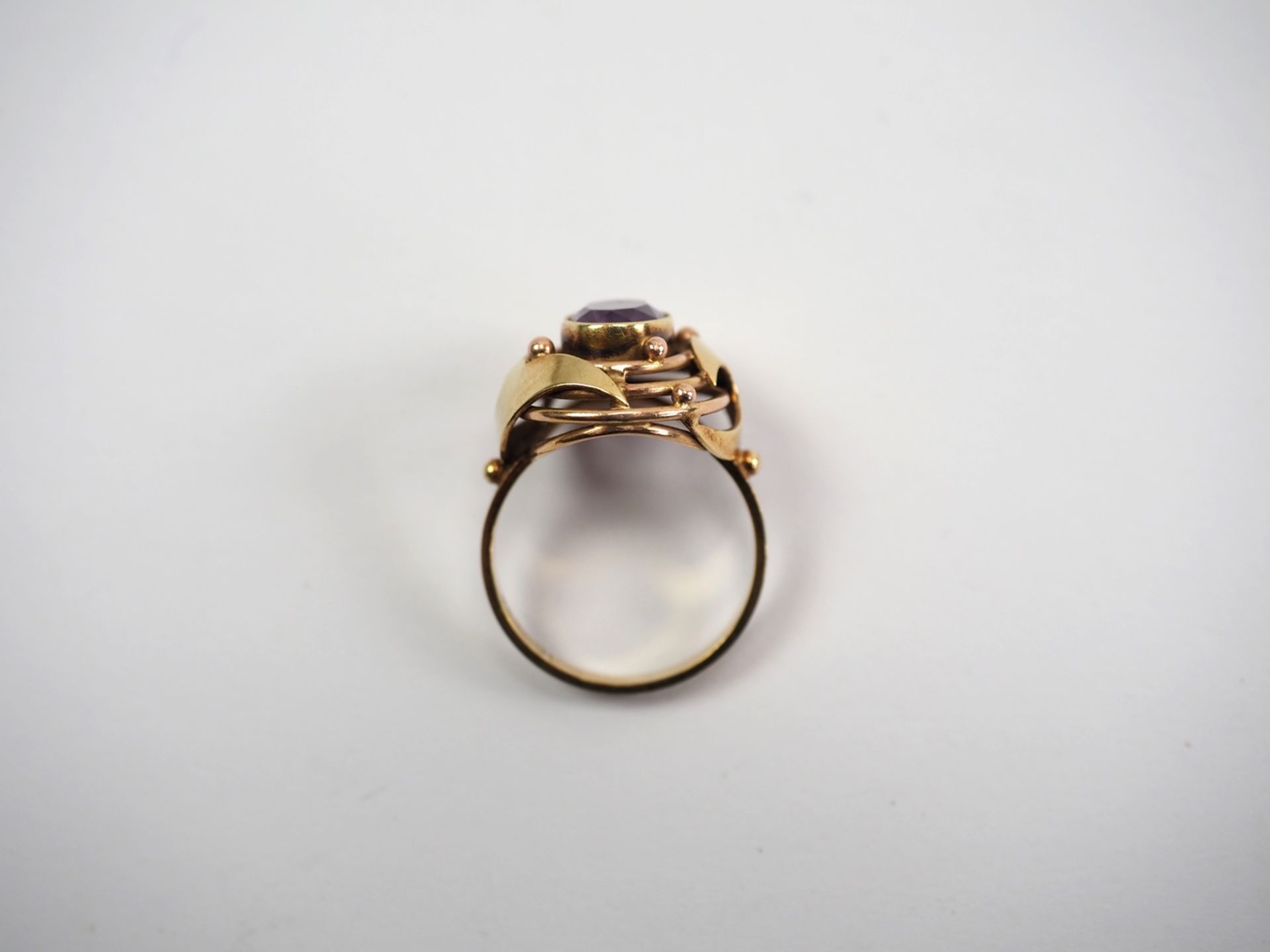 Art déco Ring mit Amethyst GOLD. - Image 4 of 4