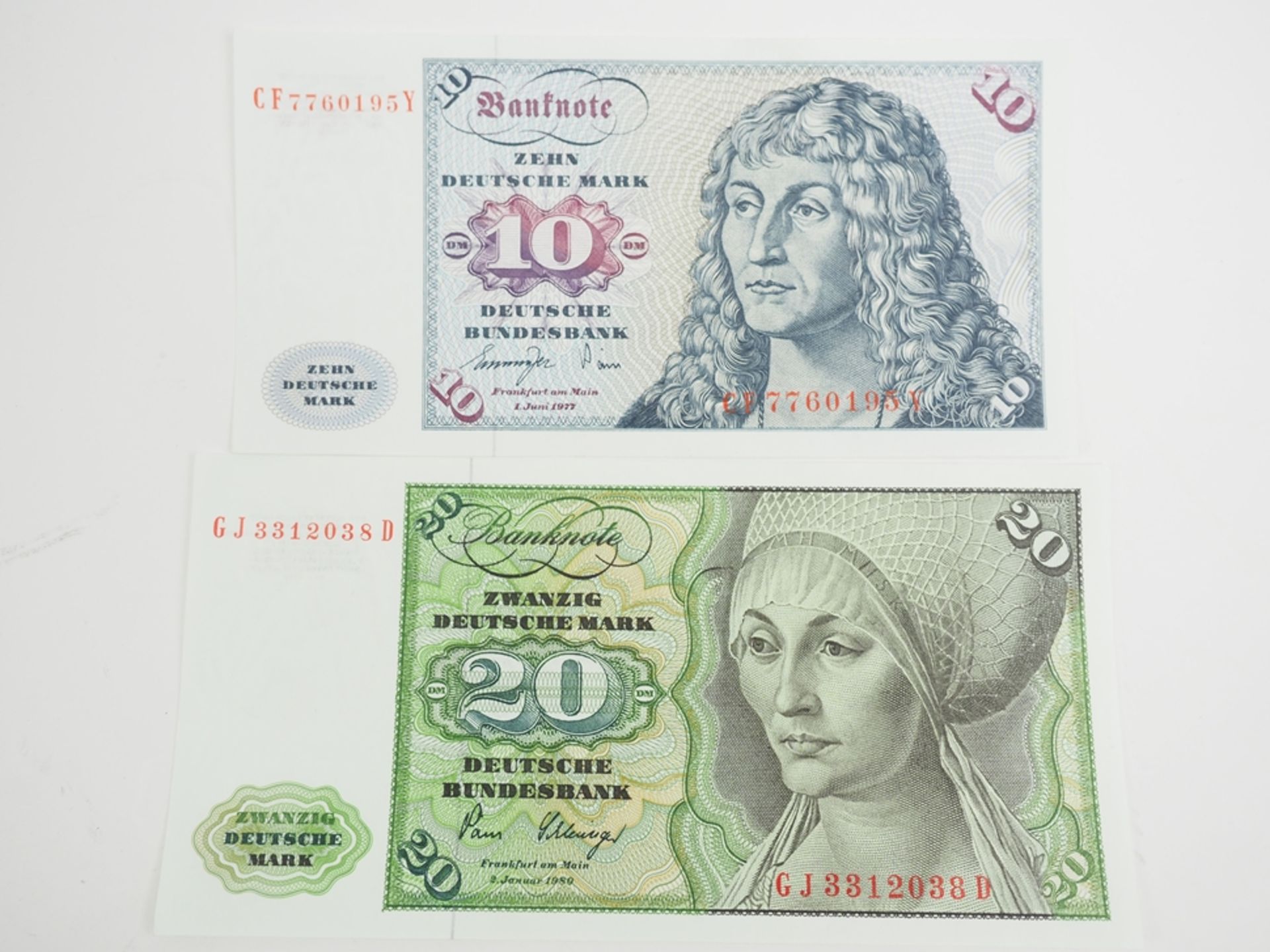 BRD Deutsche Mark: 10 DM u. 20 DM.