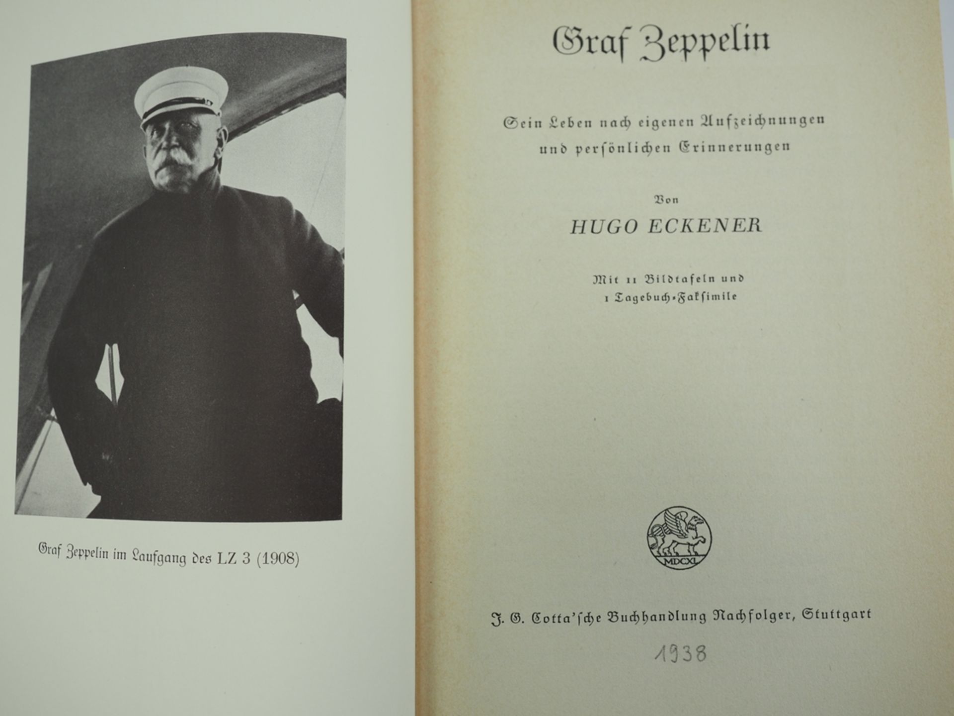 Monografien/ Biografien Graf Ferdinand von Zeppelin, u.a. Dr. L. Fischer, 1929. - Image 2 of 4