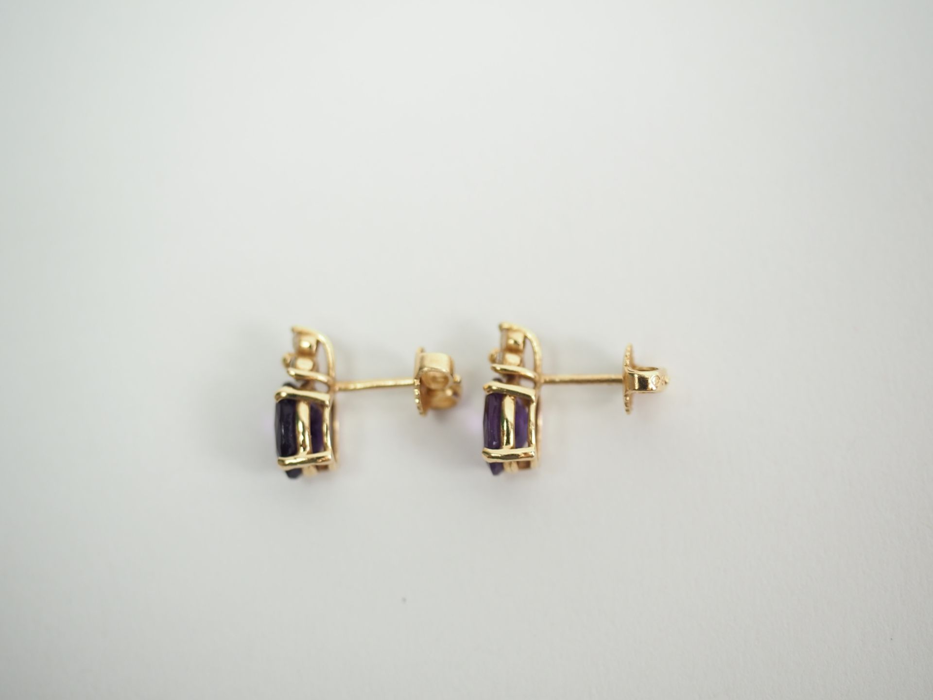 Paar Ohrstecker GOLD. - Image 3 of 4