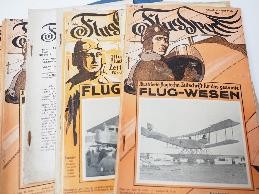 Sammlung Luftschifffahrt und Zeppelin, u.a. Zeitschriften Flugsport 1919. - Image 2 of 6