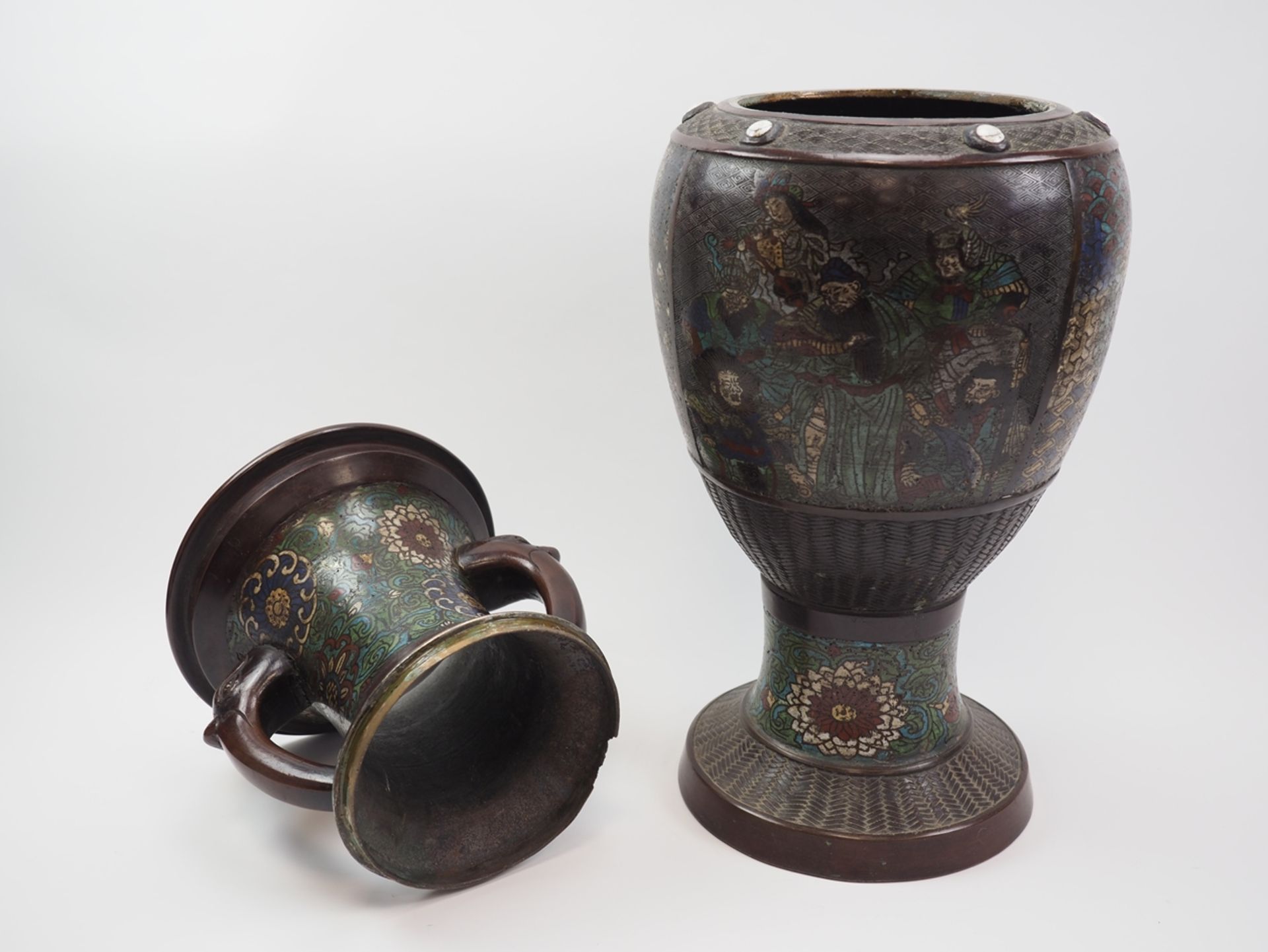 Japan: Bodenvase - Cloisonné. - Image 3 of 7