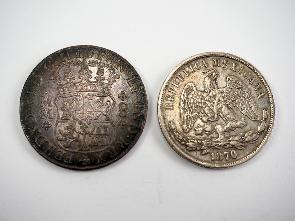 Mexiko: 1 Perso 1870 SILBER und 8 Reales (Ferdinand VI) 1756. - Image 3 of 4